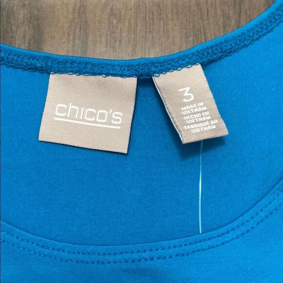 Chico's Blue Sleeveless Tank Top - Picture 2 of 7